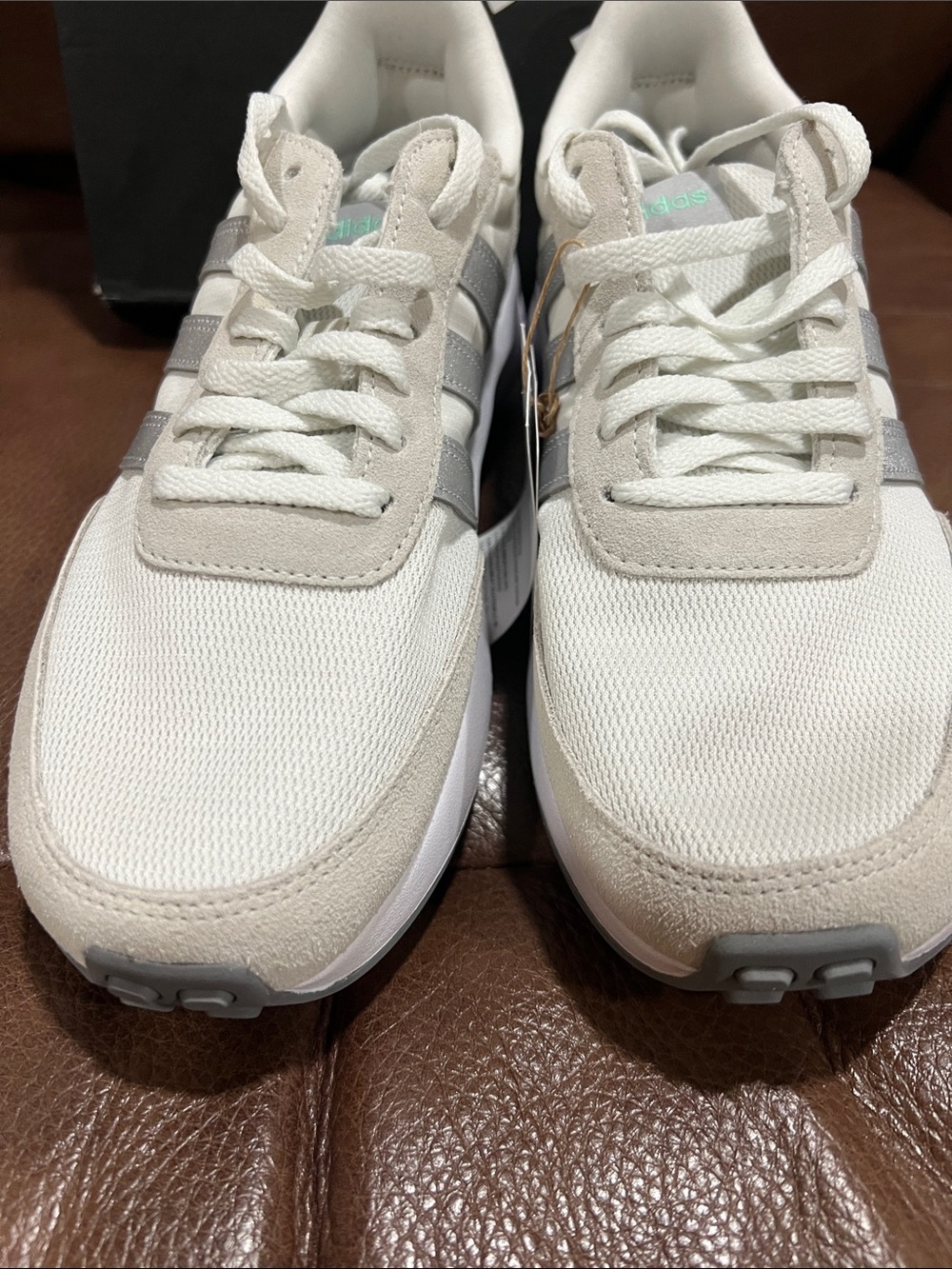 adidas Women’s Run 70s Sneakers in Cream and Light Gray - Picture 9 of 12